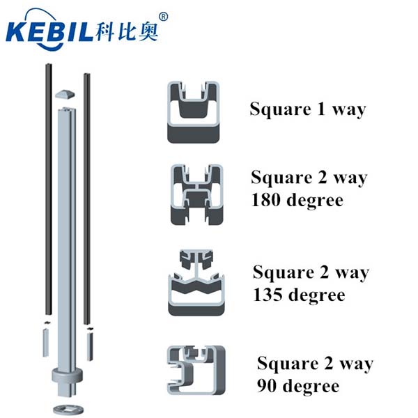 anodisointi tai jauhe pinnoite alumiini 6063 T5 lasi parveke kaide neliön kirjoittaa postitse ja varusteet
