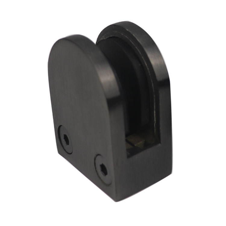 schwarze kleine Glasklammern aus Edelstahl