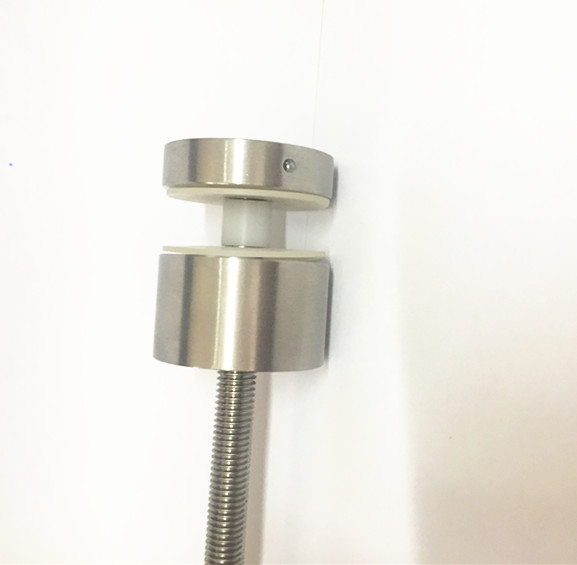 2 polegadas de aço inoxidável escovado vidro suporte suporte isolador
