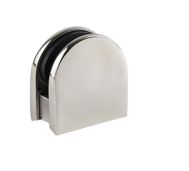 abrazadera de vidrio de acero inoxidable cepillado para vidrio templado de 12 mm