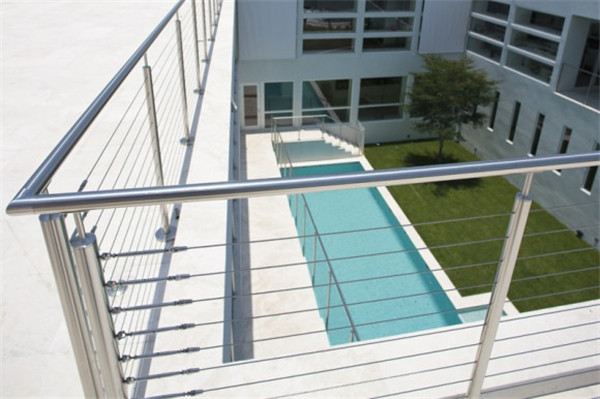cable balustrade post for outdoor balcony design