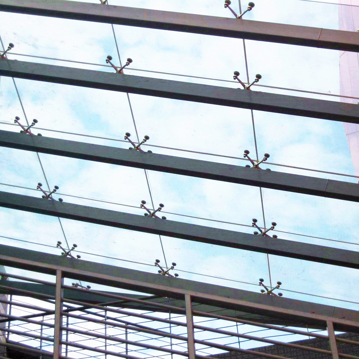 τοίχο κουρτίνας Υποστηριζόμενα εξαρτήματα υαλοπίνακα