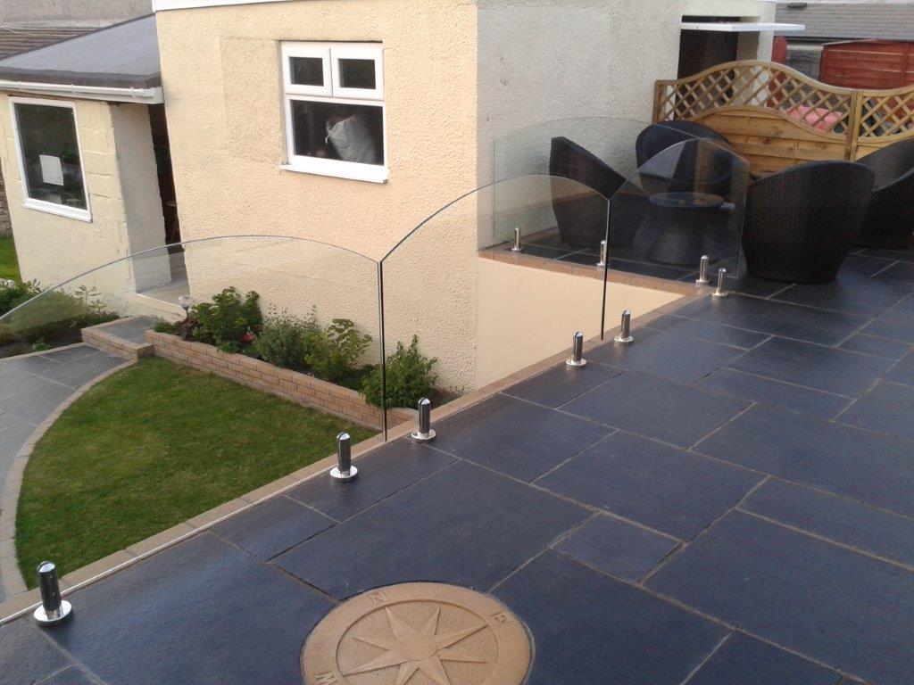 corte no tamanho de vidro temperado transparente de 12mm para grades de varanda de vidro