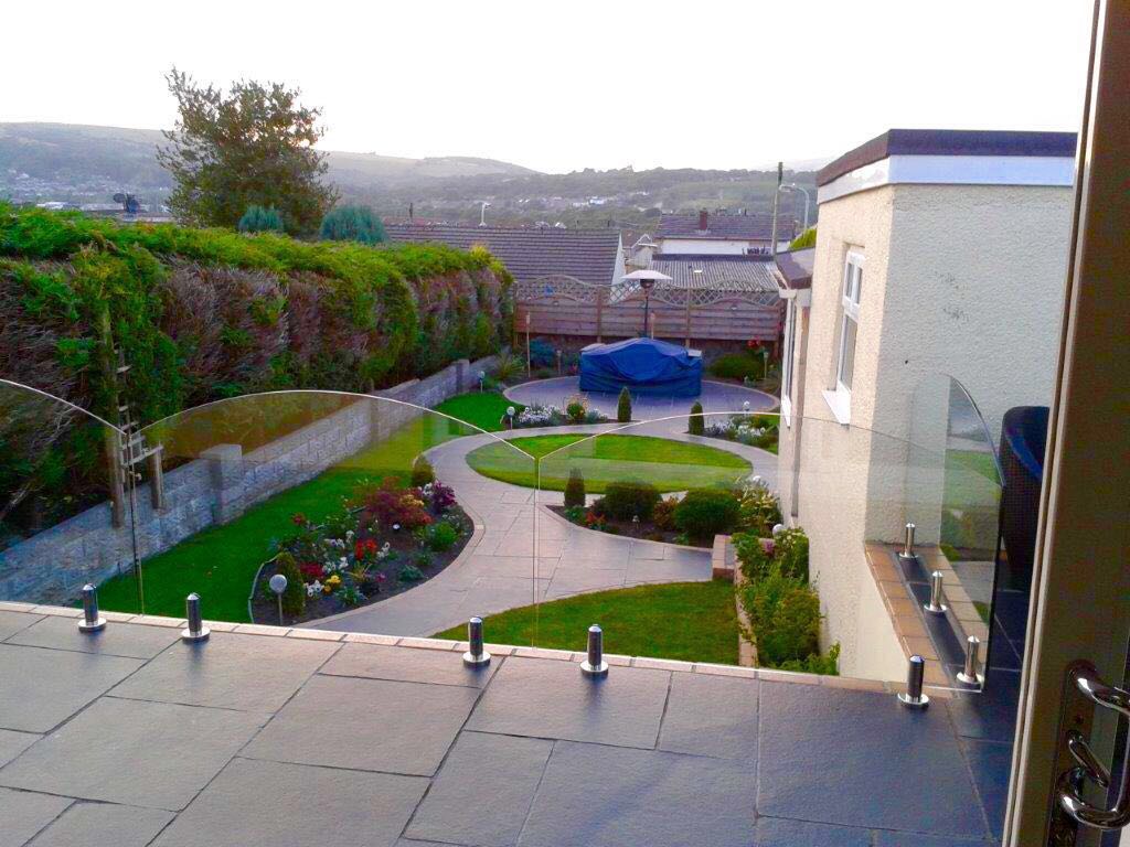 frameless balcone ringhiera di vetro dal design moderno