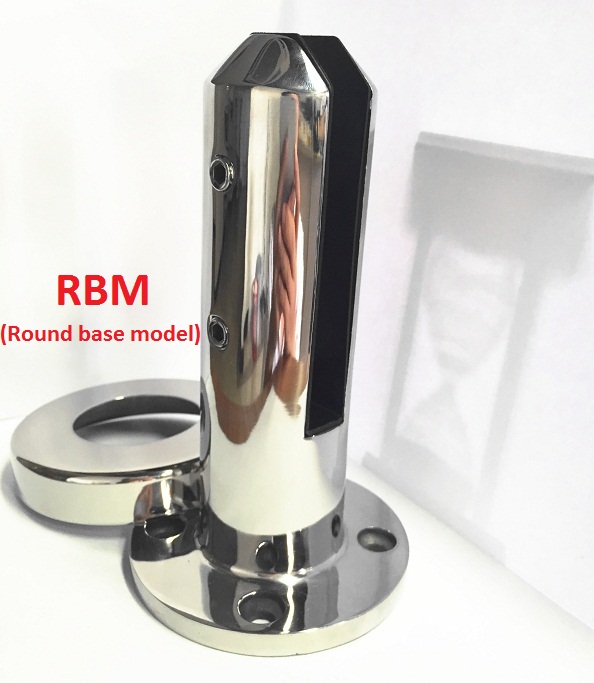 Frameless vetro piscina scherma zipolo base rotonda alta 168mm