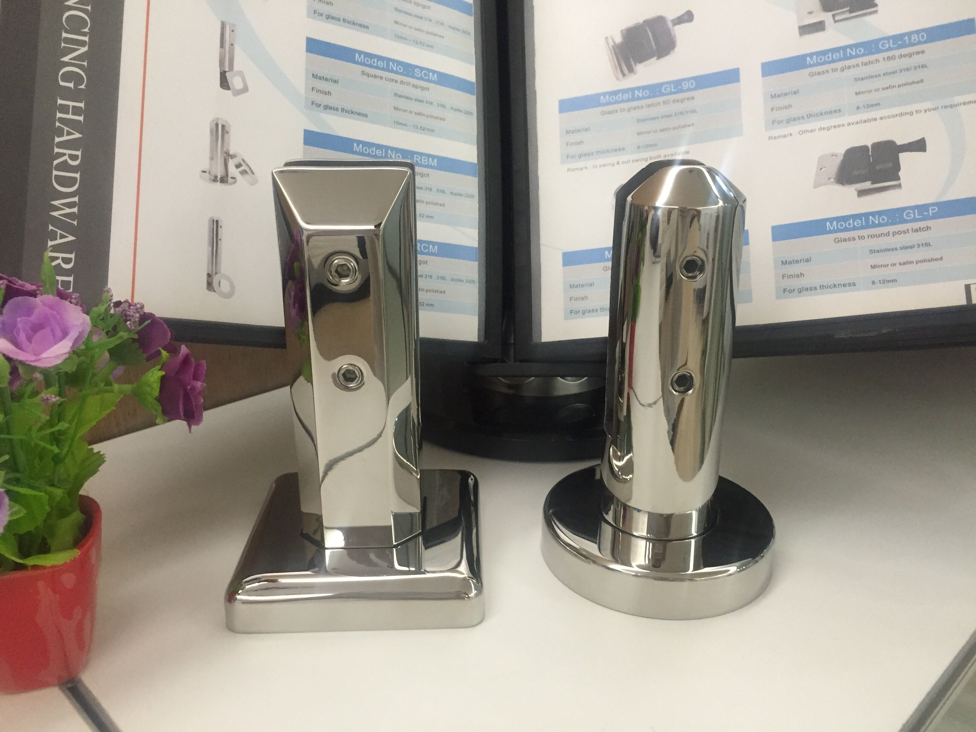 kehyksetön lasikaide meren haponkestävä teräs 316 hana