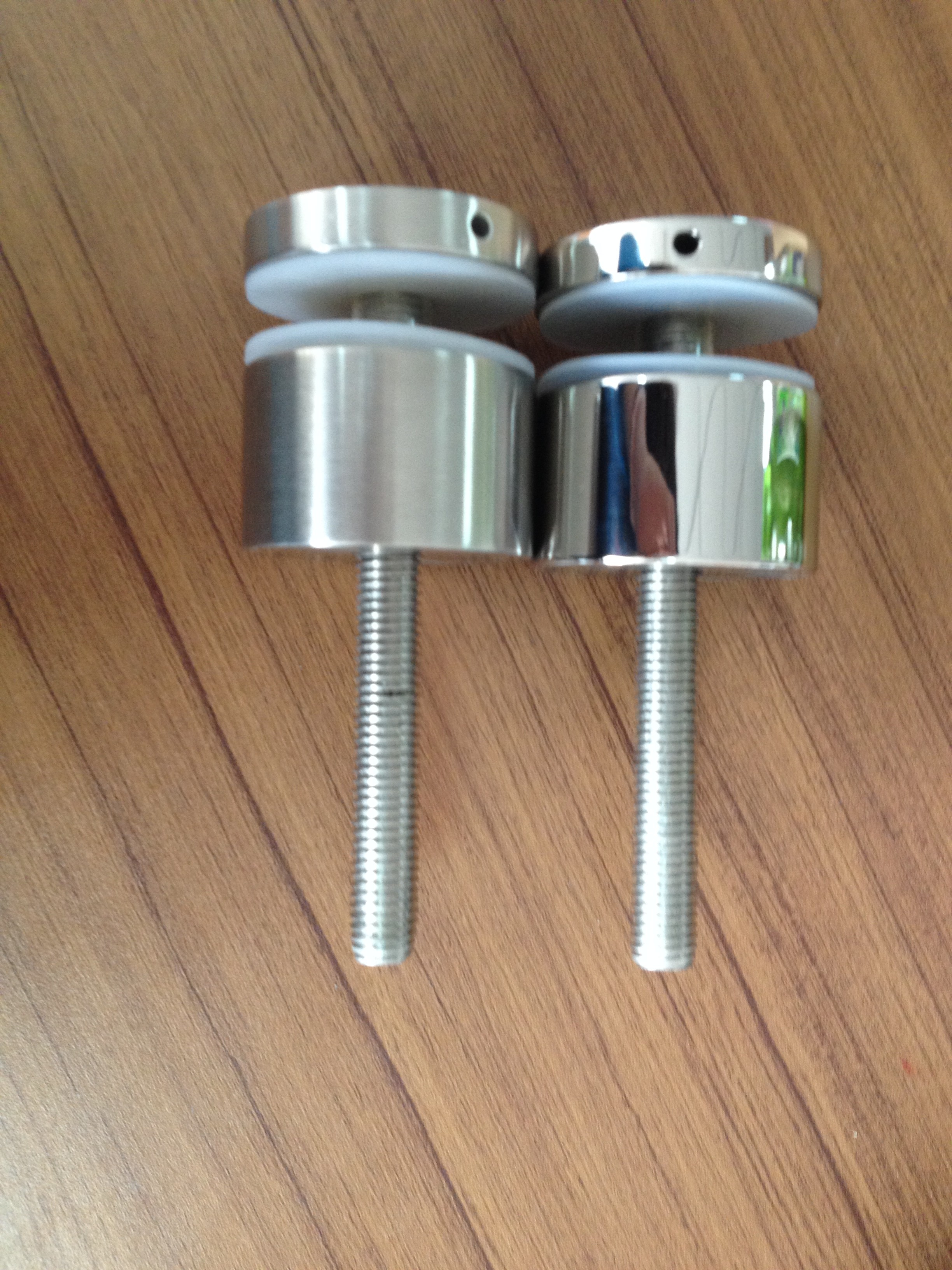 frameless glass railing standoff pin bracket timber mount