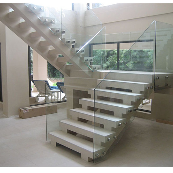 frameloze glazen balustrade met RVS glas impasse beugel voor trap china fabrikant