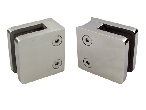 glass railing fitting stainless steel square type glass balcony clamp for fix