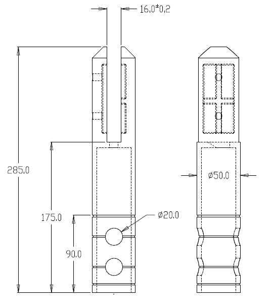 glass spigot round core drilled model for pool fence and balcony railing