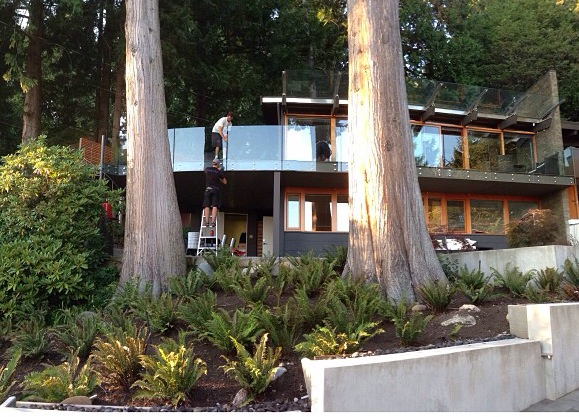 design in vetro scale balcone ponte in acciaio inox stallo vetro