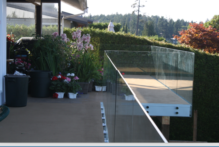 Γυάλινες σκάλες από ανοξείδωτο χάλυβα 316 συμπαγές γυαλί αντιπαράθεση