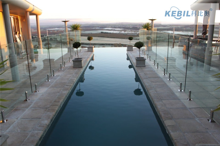 in ground core drill square glass spigot for frameless glass pool fence