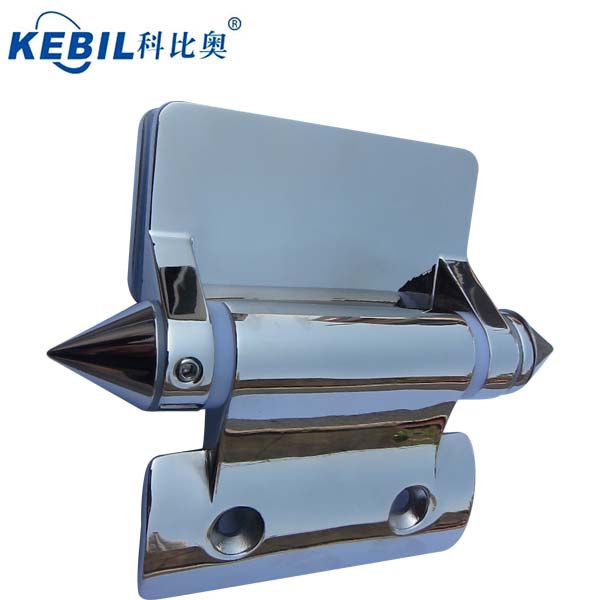 mirror or satin polished stainless steel 316 casting glass to round post hinge