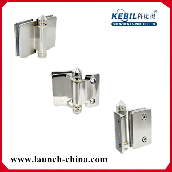 mirror or satin polished stainless steel 316 casting glass to round post hinge