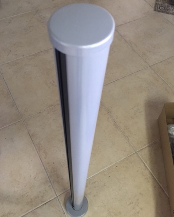 round 50mm powder coating aluminum post for balcony glass railing
