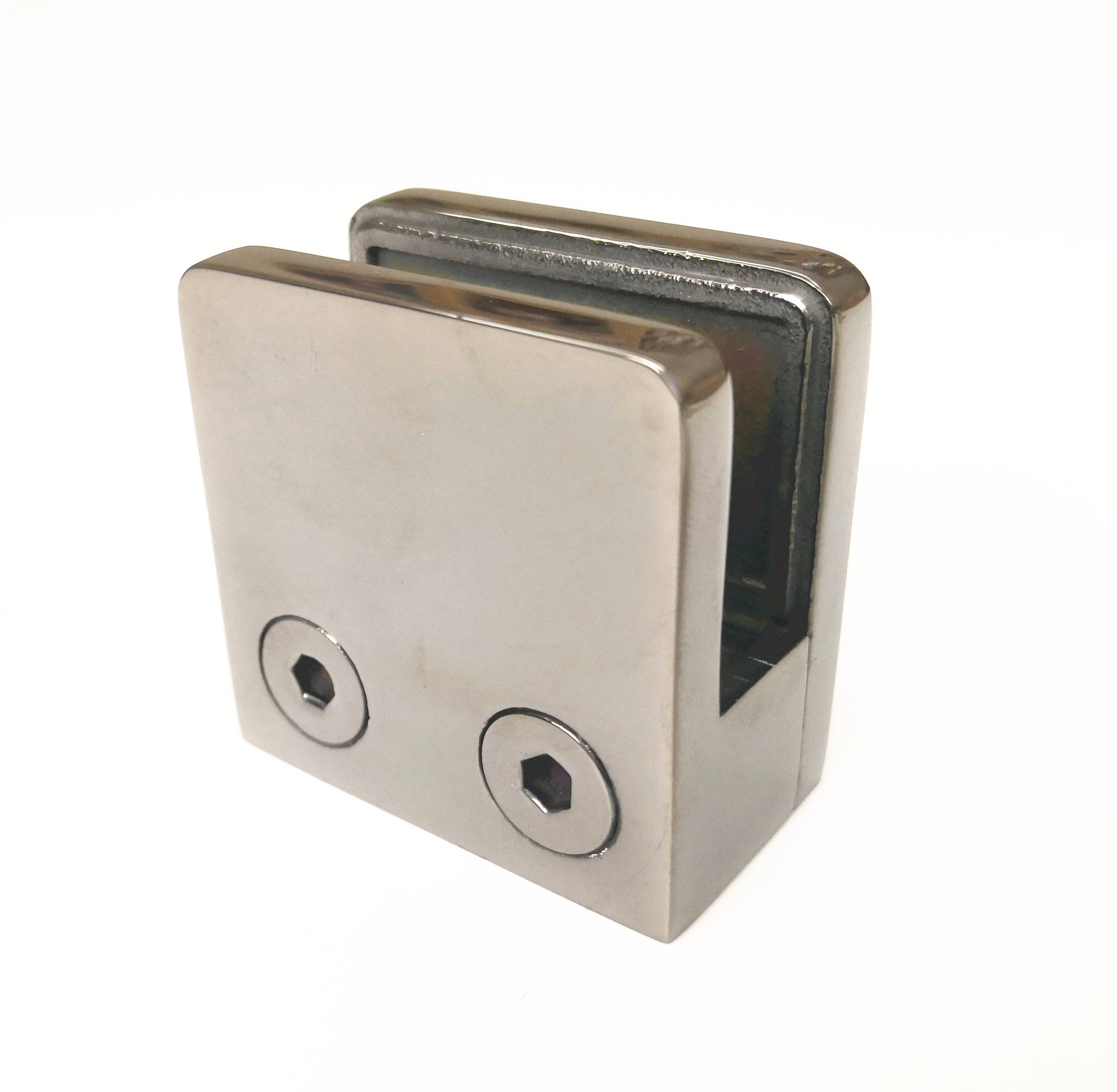 small D type stainless steel glass clamp for 8mm 10mm glass