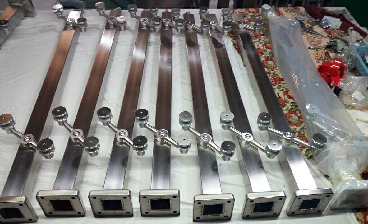 spider balustrade post with adjustable angles stand off glas staircase railing