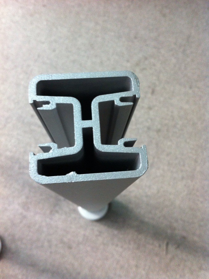 square aluminum handrail post for balcony railing