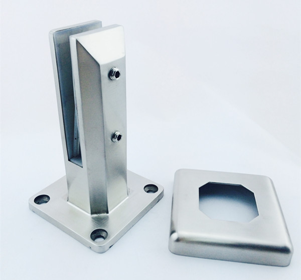 square base plate spigot for frameless glass railing