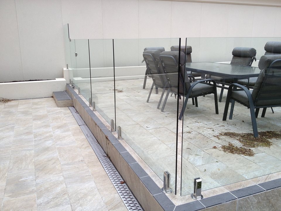 square core drill spigot for balcony frameless glass fencing