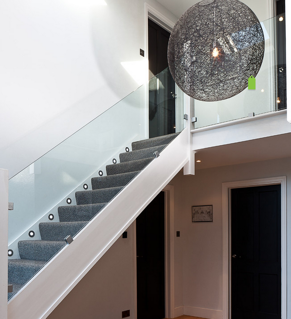 square glass clamp for stair glass railing