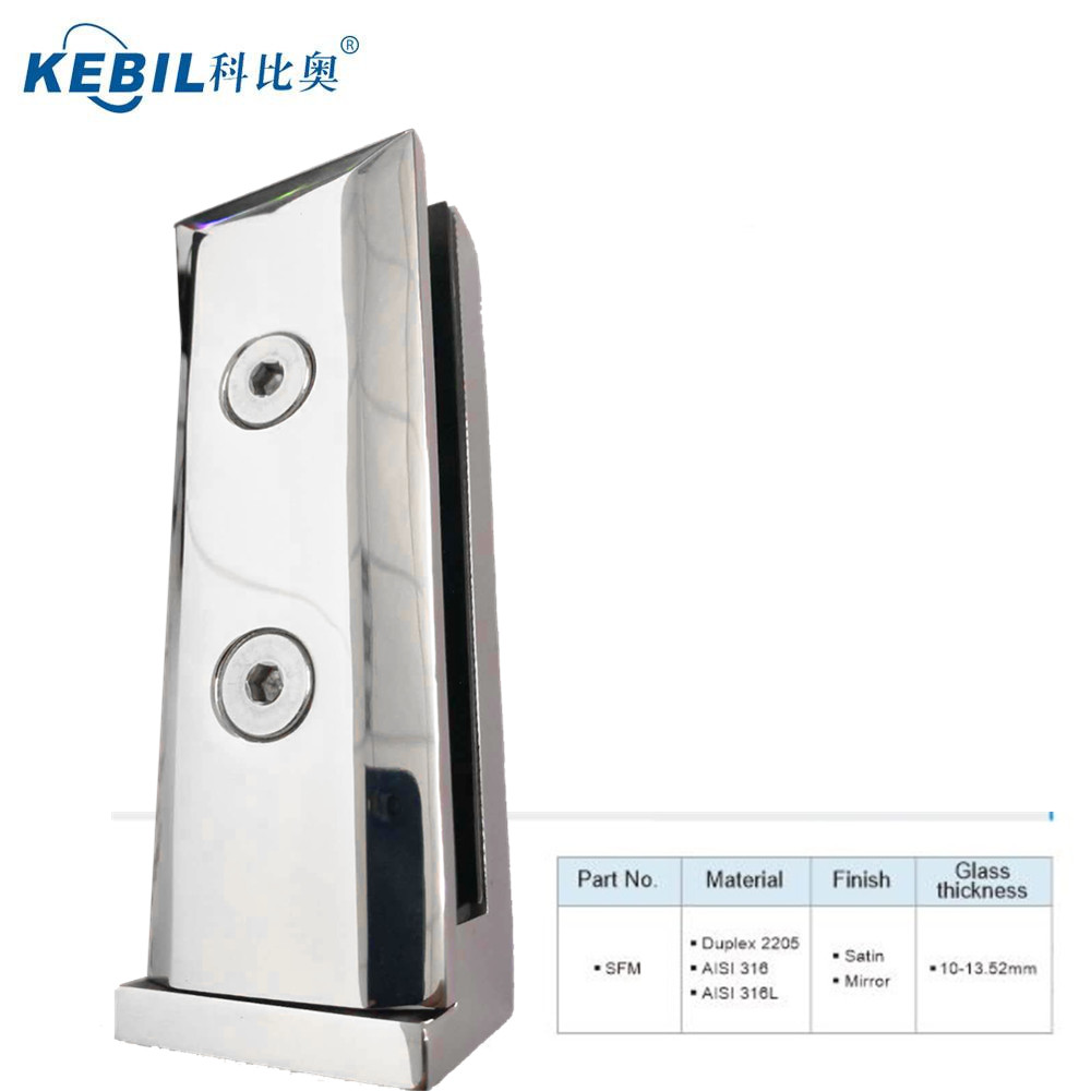 aço inoxidável 316 fascia montagem torneira de vidro