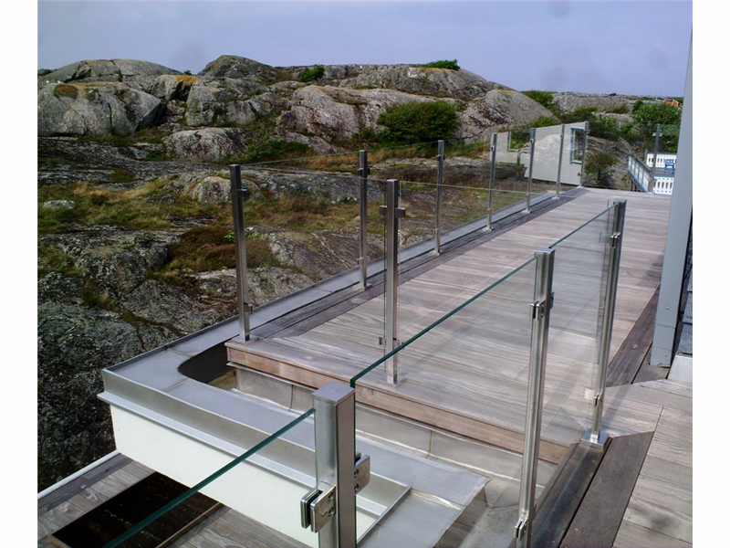 stainless steel balustrade post outdoor glass railings