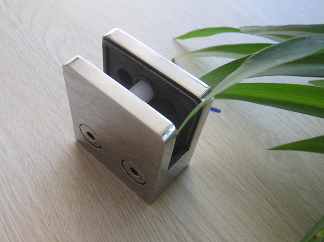 stainless steel balustrade post rectangular clamp square pipe clamps glass clips