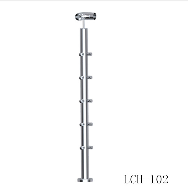 stainless steel cross bar railing post 90 degree