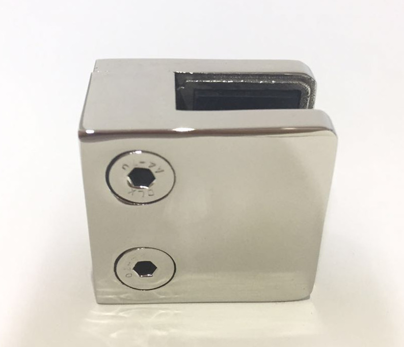 Edelstahl-Glasschellen für 3/8 Zoll Glas 44x44x25mm (Modell G102)