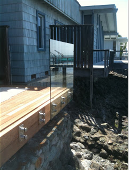 stainless steel glass fasteners for frameless glass deck railing