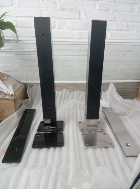 mini-railing aan de zijkant van roestvrij staal