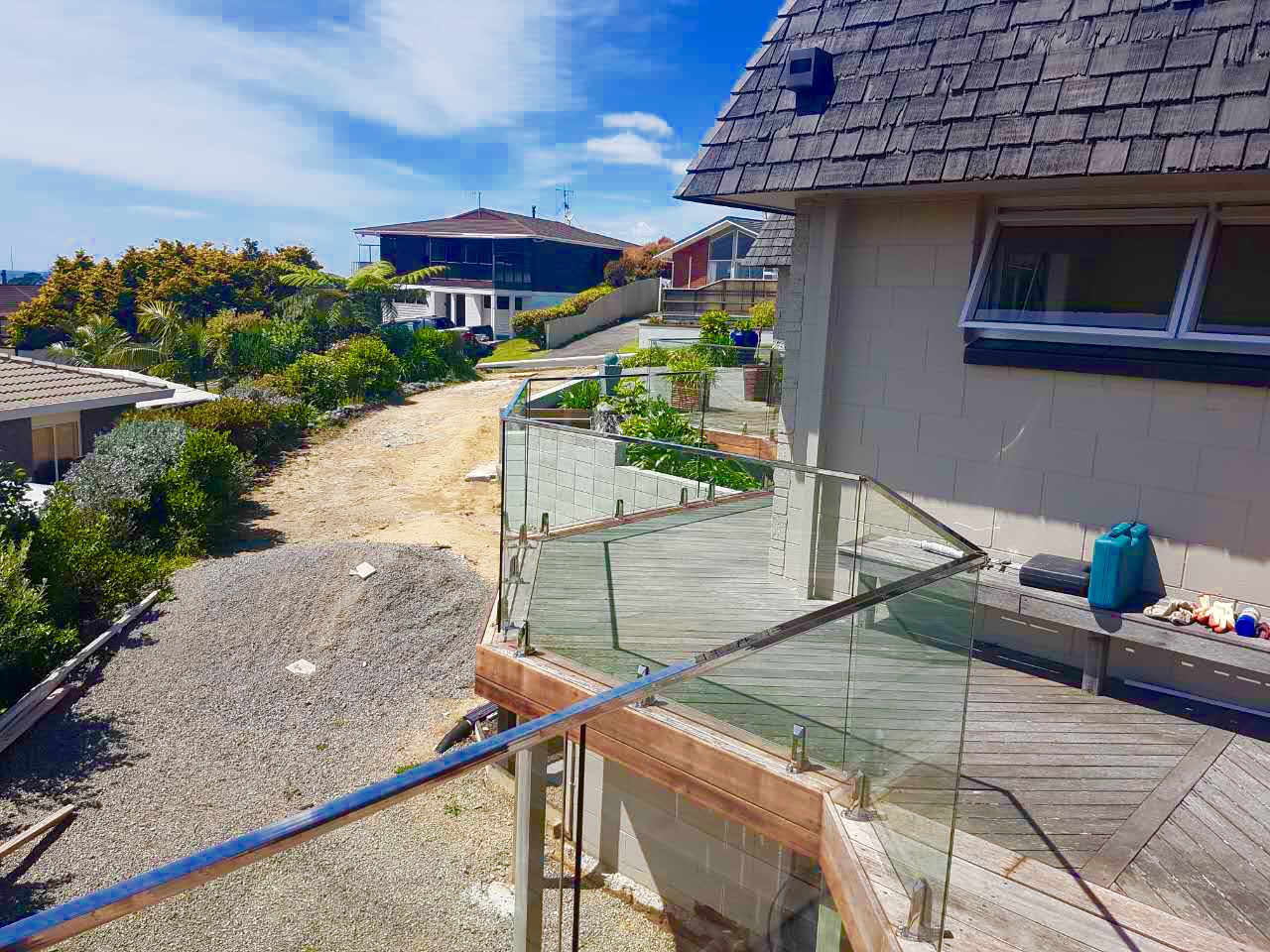 rurki ze stali nierdzewnej dla gniazdo balkon balustrady szklane