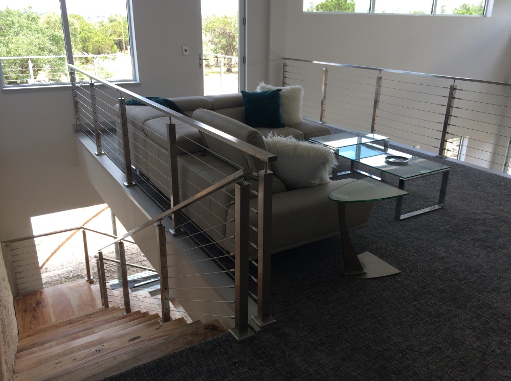 Schody balustrady ze stali nierdzewnej kabel