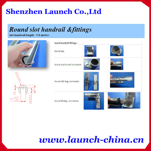 stainless steel top square slot handrail fittings for 12mm glass fence