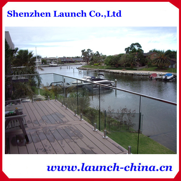 stainless steel top square slot handrail fittings for 12mm glass fence