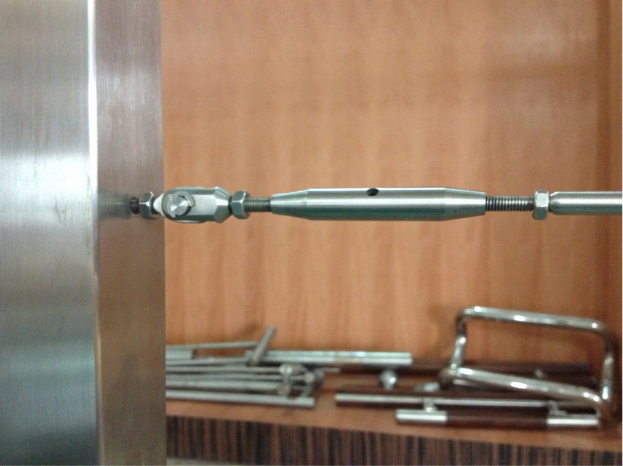 tendicatena in acciaio inox, elementi di fissaggio a fune per ringhiera in fune metallica