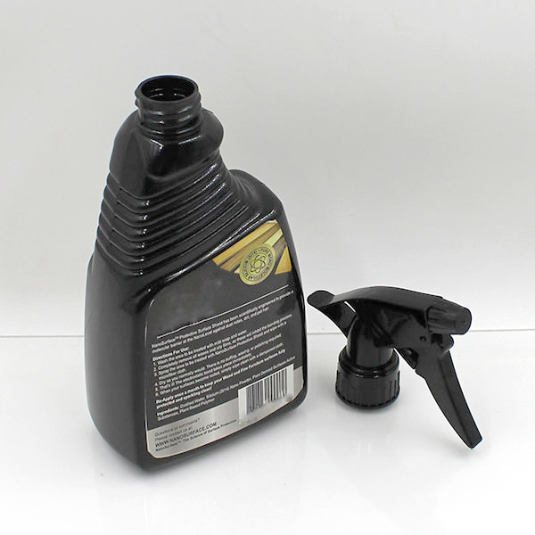 black 500ml PVC plastic bottle