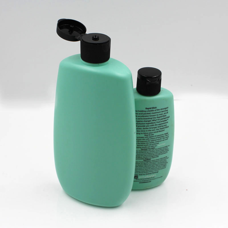 empty plastic tanning oil bottle packaging