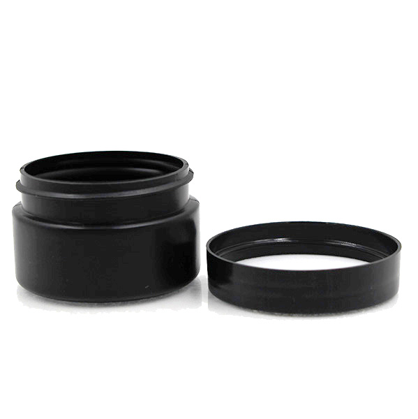 1 oz black pp cosmetic jar