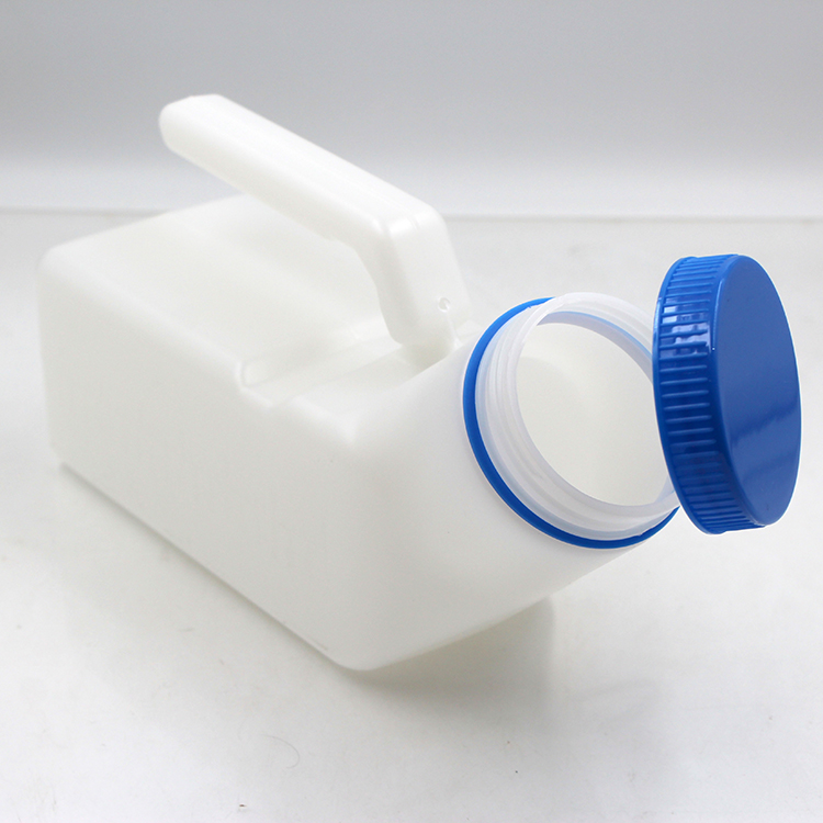 white plastic urine bottle