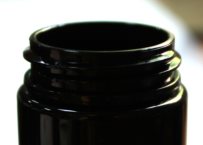 5oz black pet cylinder plastic bottle