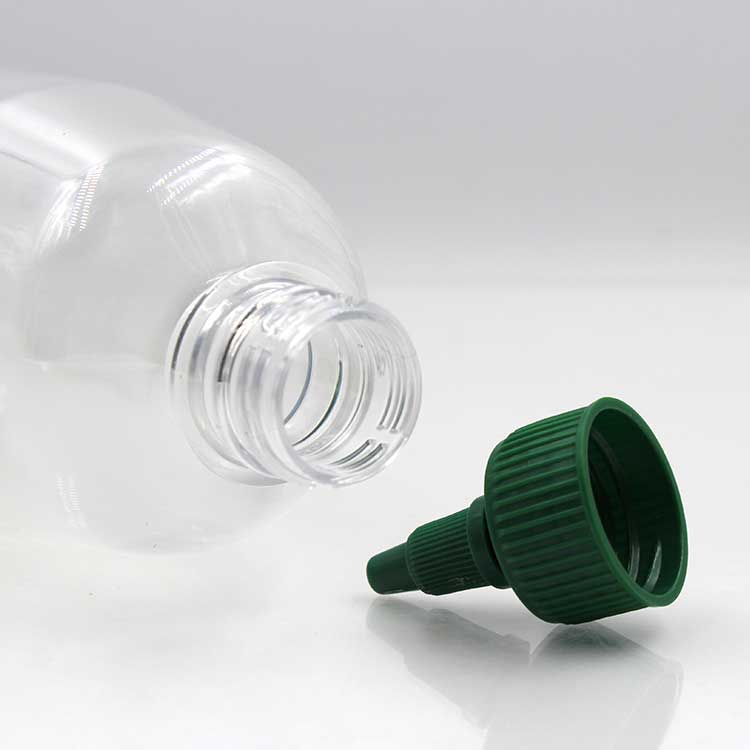 PET sauce bottle with dropper lid