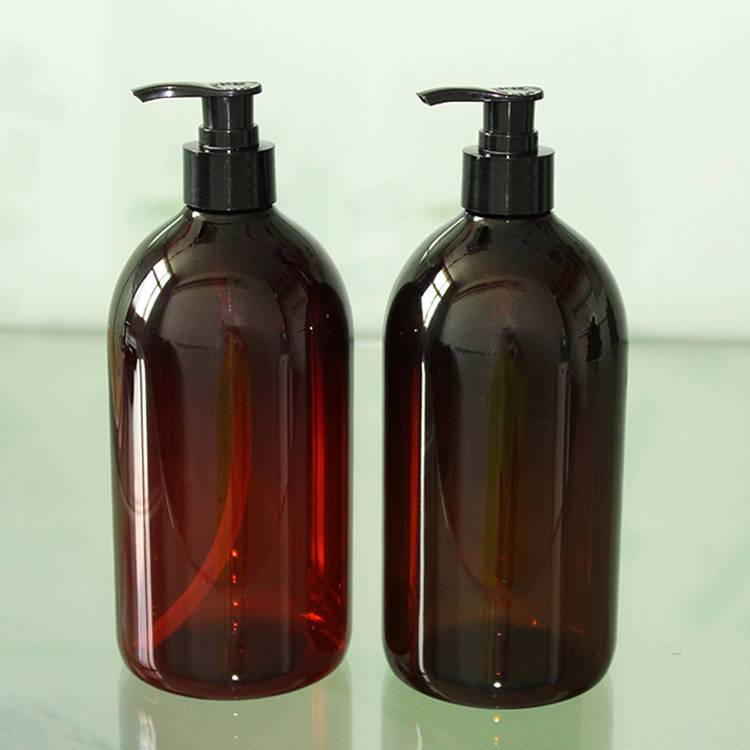 800ml boston round PET shampoo bottle