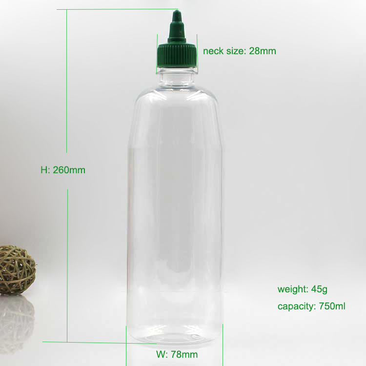 PET sauce bottle with lid