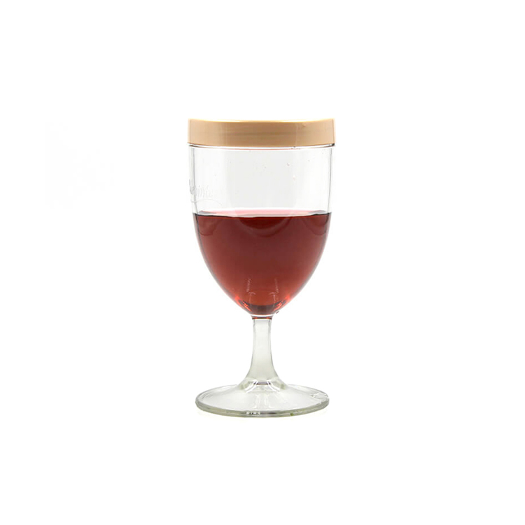 Verres à vin en plastique avec couvercle