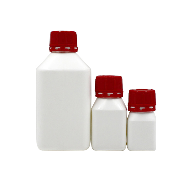 HDPE Vierkante plastic chemische fles