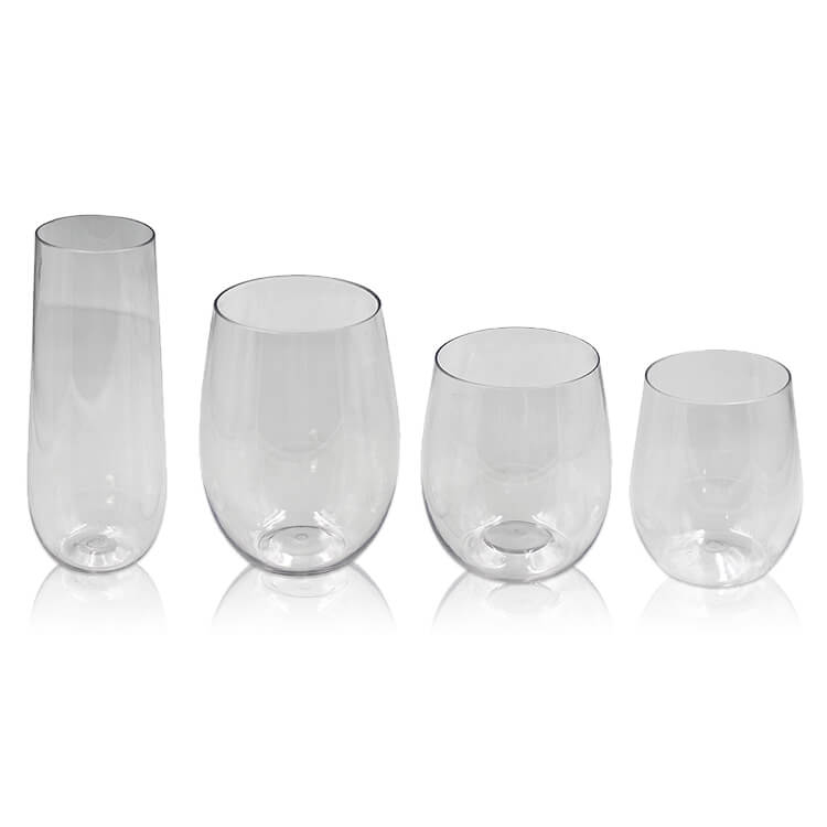 Kunststoff Champagner Gläser ohne Stiel