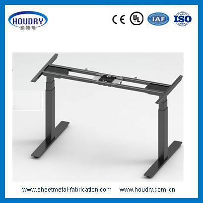 High load Ergonomic Manual height adjustable office desk with metal frame